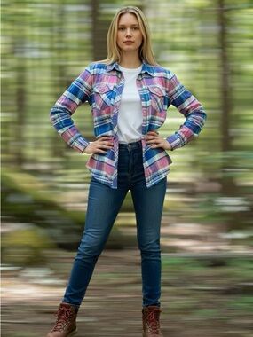 Wrangler Multicolor Plaid Western Shirt